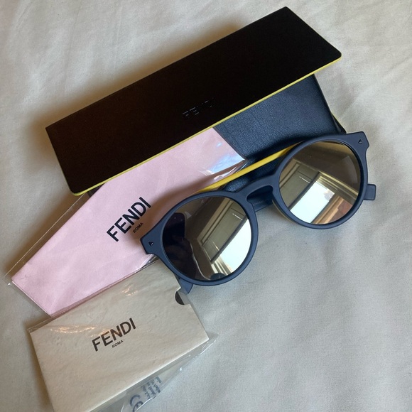Fendi Black and Yellow Sunglasses New with Tags and COA main image 16